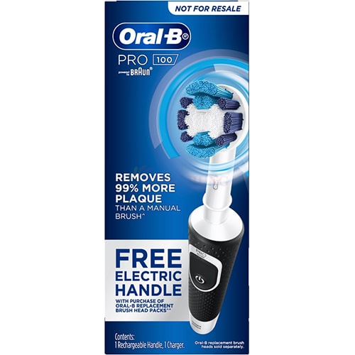 Bàn chải điện Oral-B Pro 100 CrossAction Electric Toothbrush - Hàng nhập khẩu