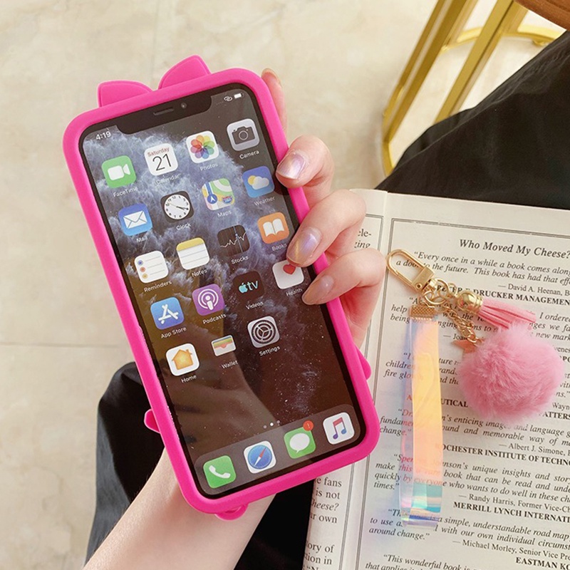 Ốp Điện Thoại Silicon Gắn Gương In Chữ Barbie Cho iPhone 14 Pro Max 13 Pro Max 12 Pro Max 11 Pro Max 7 8 Plus