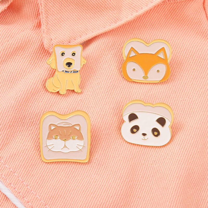 Ghim Cài Áo Hình Đầu Gấu Trúc Hoạt Hình Dễ Thương