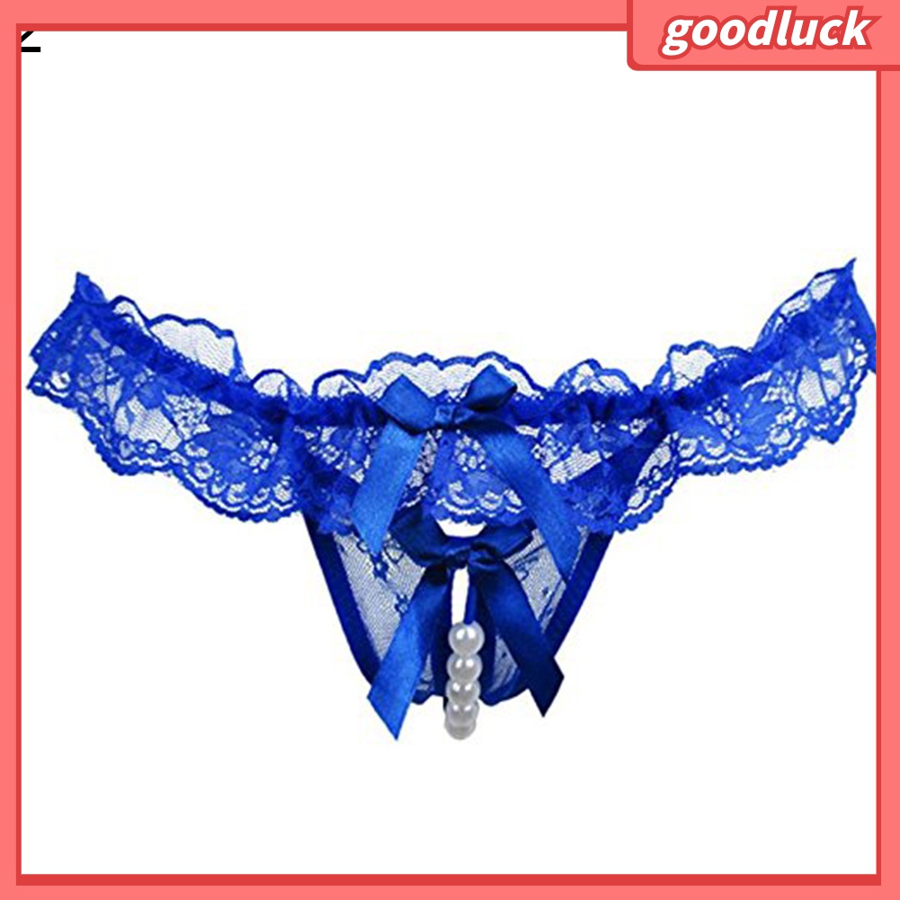 Quần Lót Lọt Khe Phối Ren Và Hạt Gợi Cảm Cho Nữ
