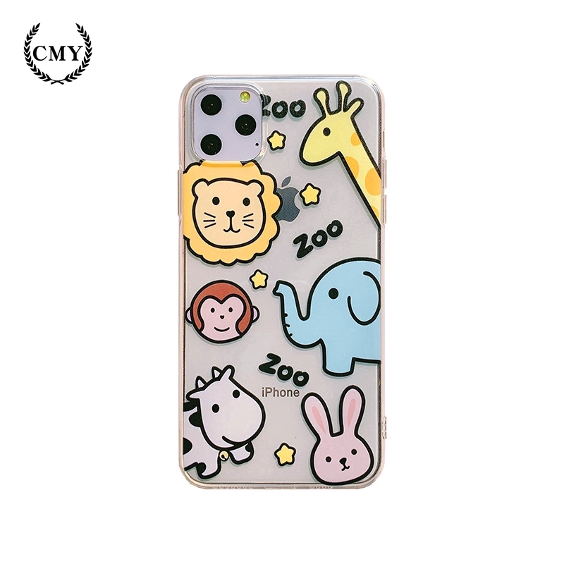 Ốp điện thoại họa tiết sở thú màu vàng và hồng cho iPhone11/11Pro 11pro Max X XR XS XS MAX 78 plus SE | BigBuy360 - bigbuy360.vn