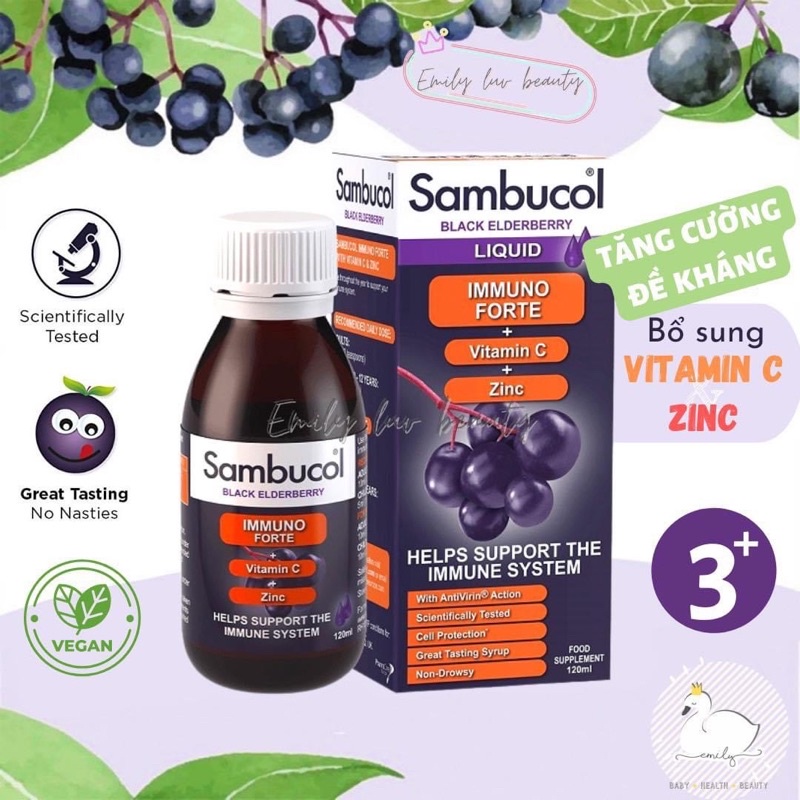 Siro Sambucol tăng đề kháng cho bé yêu