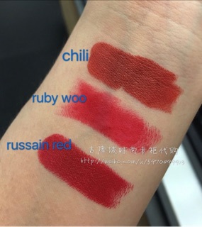 Son MAC Chili , Ruby woo, Lady danger , Dangerous authentic matte