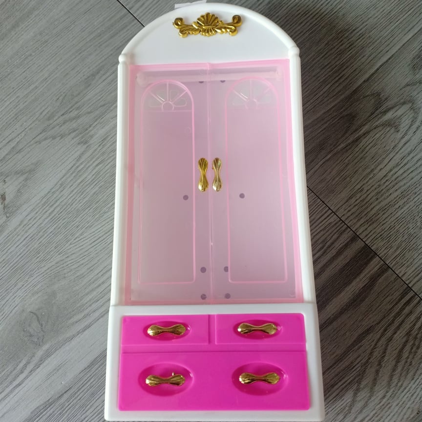 Các Mẫu Tủ Quần Áo Cho Búp Bê Barbie Cao 30cm loại 1/6 và 1/8 tặng kèm 5 móc áo