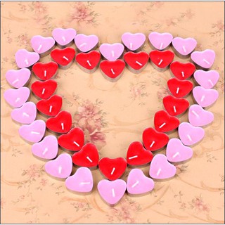 Nến Tealight hình trái tim - viên cháy 2 giờ  không mùi , không khói