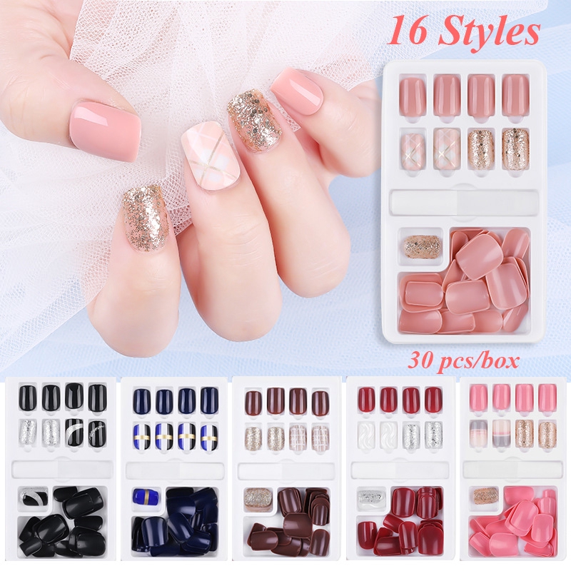 Móng tay giả che phủ toàn diện 16 kiểu dáng tùy chọn