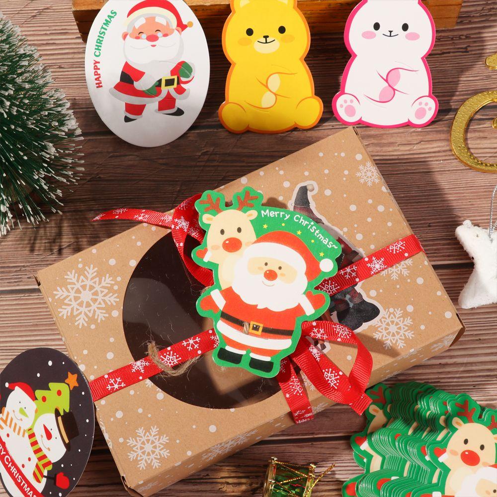 KRNY 50 Thiệp Giáng Sinh Trang Trí Bánh Kem