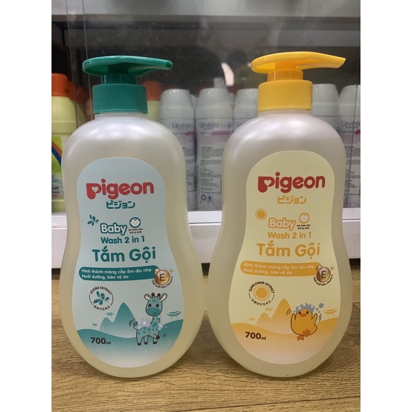 Tắm Gội Trẻ Em 2 Trong 1 Pigeon 700ml