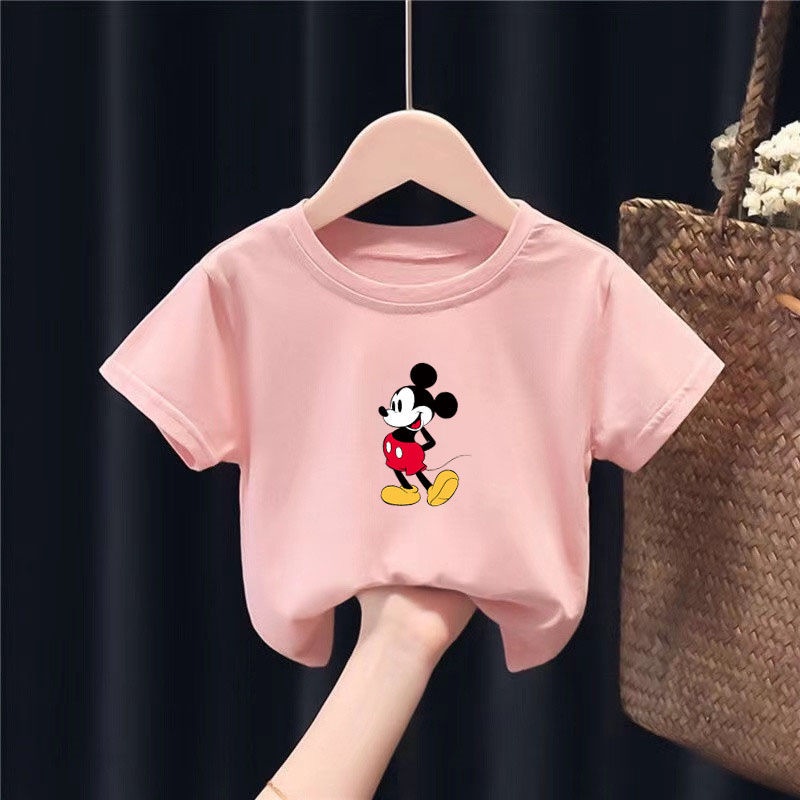 Áo thun hình micky nhỏ, áo có tay cotton cho bé
