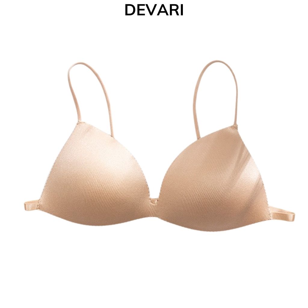 Áo ngực nữ su mút mỏng không gọng thiết kế dây mảnh gợi cảm DEVARI B818