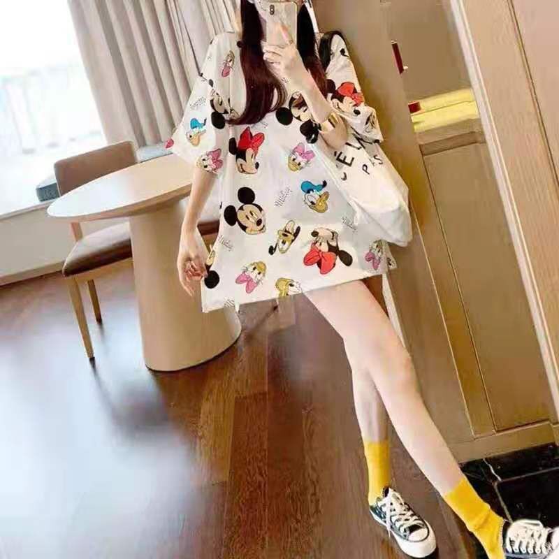 Mickey Mouse print short sleeve T-shirt woman