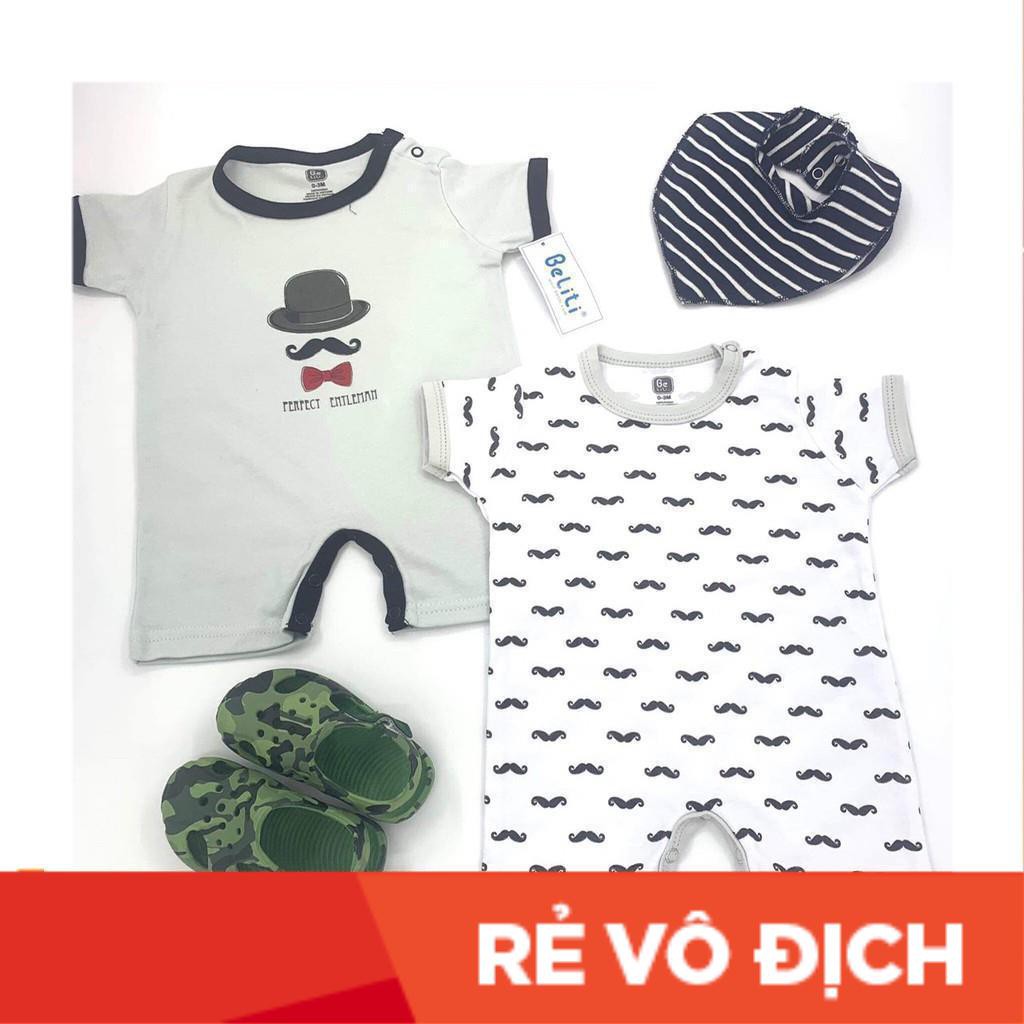 Set 2 bộ body đùi sơ sinh 0-12m. Chất liệu cotton mềm mịn, thoáng mát. Thương hiệu LITIBABY