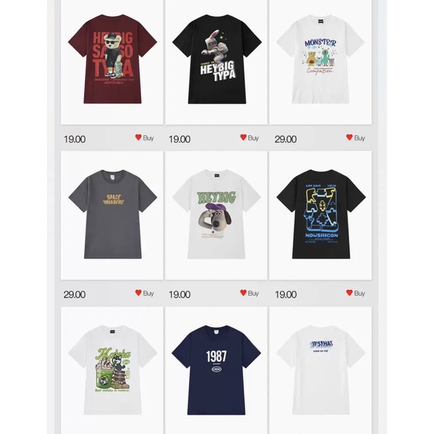 Áo phông Nelly các loại