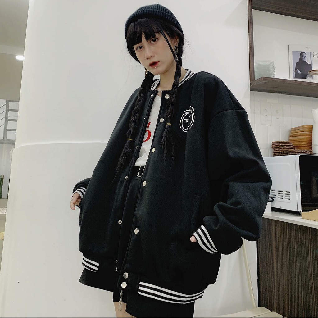 Áo Khoác BOMBER FACE Tay Dài Form Rộng Ulzzang (Ảnh Thật) | BigBuy360 - bigbuy360.vn