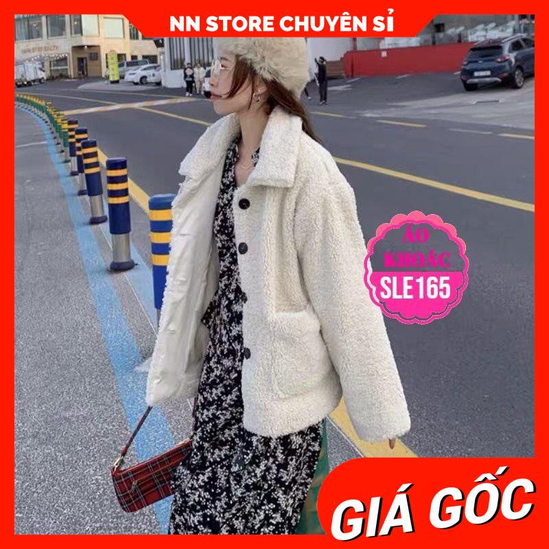 ÁO KHOÁC LÔNG CỪU HÀNG QUẢNG CHÂU SLE165 ⚡ CHẤT ĐẸP ⚡ 100% ẢNH THẬT⚡ ÁO KHOÁC CỔ CAO ⚡ ÁO KHOÁC LÔNG PHỐI NÚT