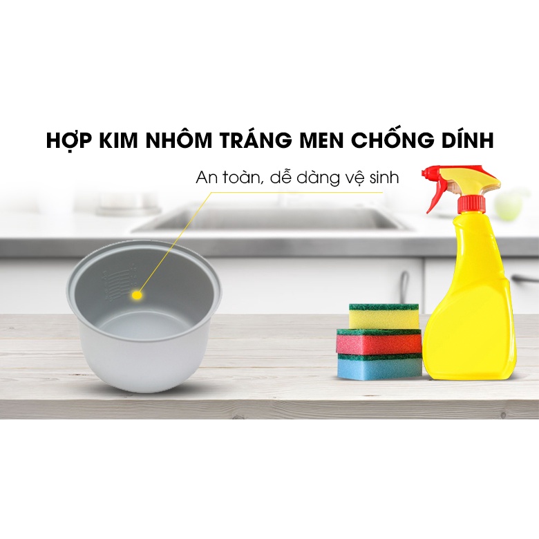 Nồi cơm điện Sharp 1.8 lít KS-N182ETV -hàng chính hãng bảo hành 12 tháng