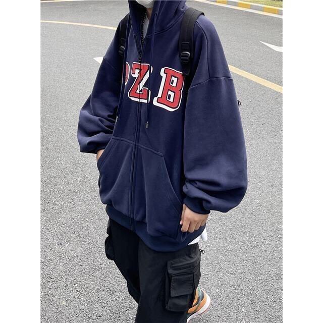 Áo Khoác Nỉ Ngoại Pzb PEONYB Unisex [FREESHIP] Hoodie zip form rộng tay bồng in chữ vintage kiểu dáng đường phố hàn quốc