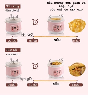 NỒI NẤU CHÁO CHẬM, HẦM CHẬM THÔNG MINH LOTOR 2L