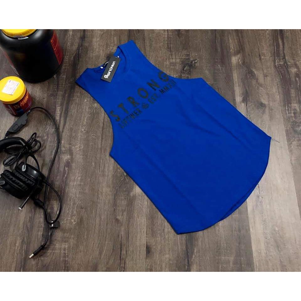 Áo Tanktop Gym Strong,áo ba lổ gym,Áo sát nách thể thao chuyên dụng tập gym dành cho nam