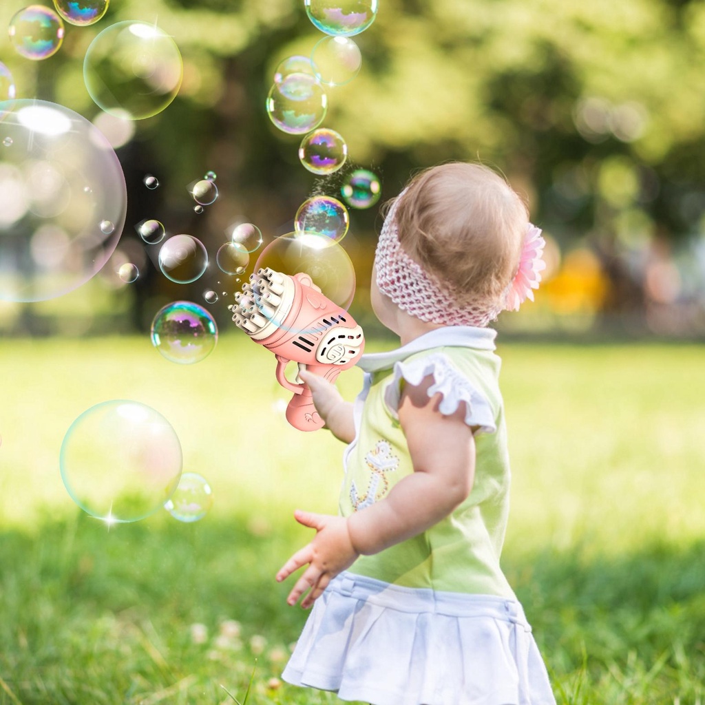 Súng Bắn Bong Bóng Tự Động 23 Lỗ Cho Bé