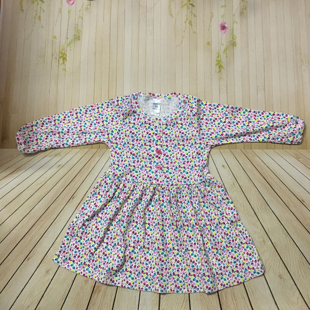 Váy carter bé gái dài tay size to 1-7T hàng đẹp chuẩn size bỏ shop