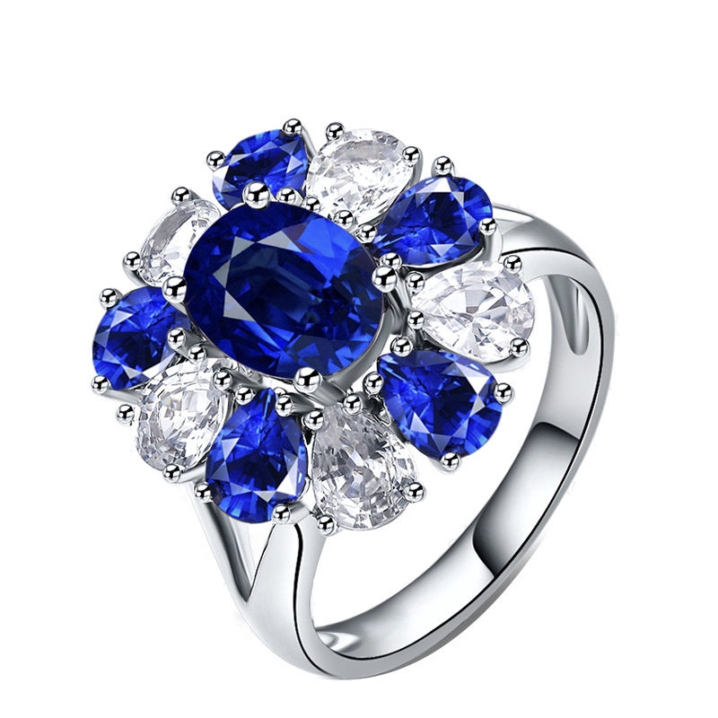 Nữ Kim Cương-Bộ Hình Quả Lê Sapphire Mở Vòng