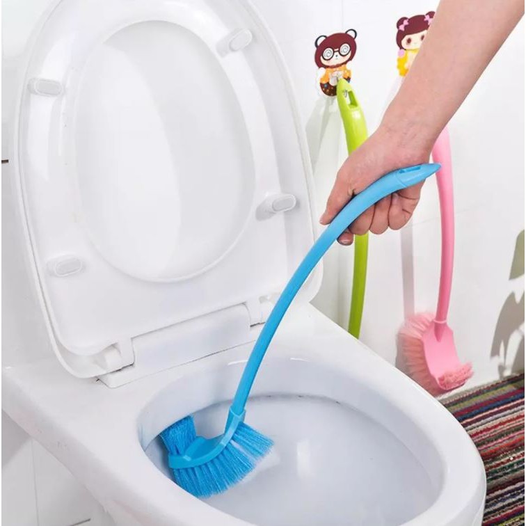 BÀN CHẢI CHÀ NHÀ TẮM 2 ĐẦU, cây chà toilet nhựa cao cấp, dụng cụ vệ sinh tẩy rửa phòng tắm, cọ rửa chà sàn nước cán dài