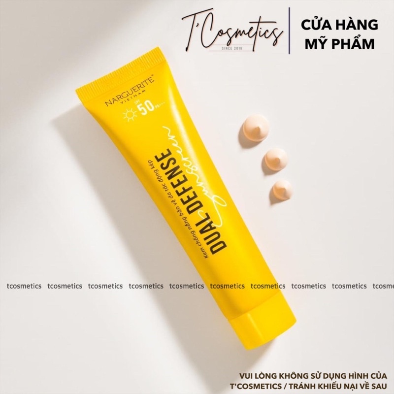 Kem Chống Nắng Vật Lý Lai Hoá Học Dual Defense Suncreen Narguerite 30g