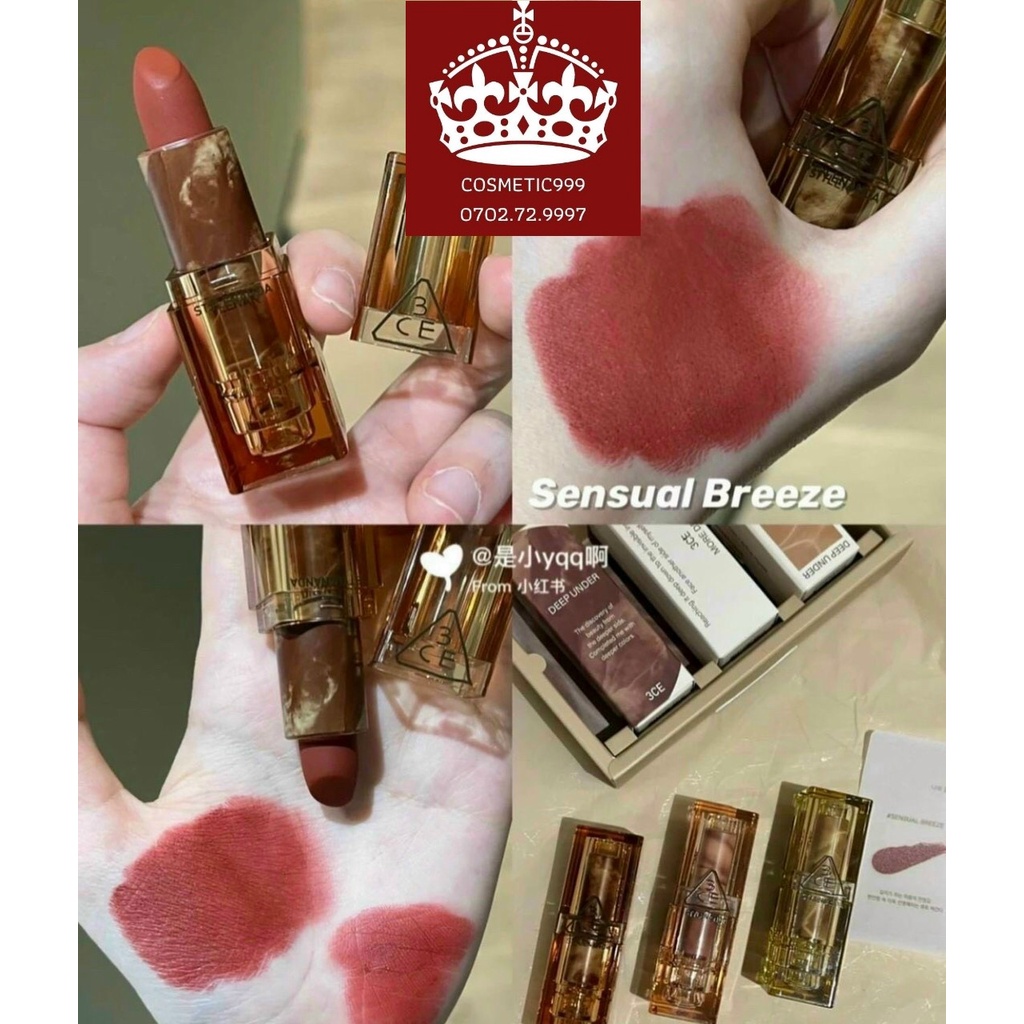 Son 3ce soft mattte lipstick, son 3ce chính hãng thỏi đỏ đất, đỏ nâu hàn quốc Cosmetic999