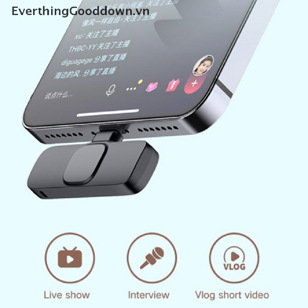 Micro không dây ghi âm thanh thích hợp cho điện thoại iPhone Android camera phát sóng trực tiếp chơi game