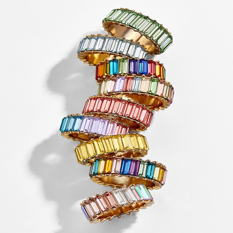 Nhẫn đính đá kiểu dáng thời trang gồm nhiều màu sắc tùy chọn dành cho nữ