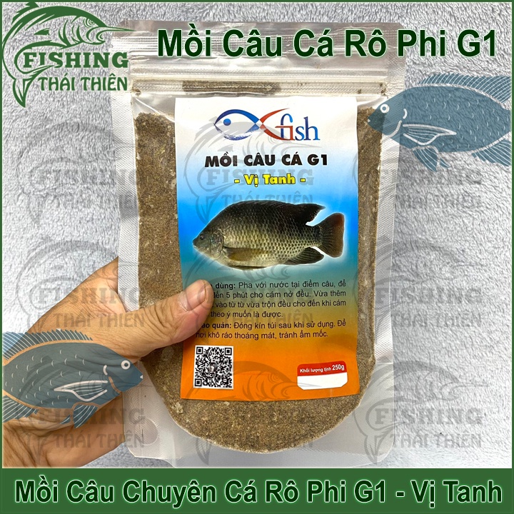 Mồi Câu Cá Rô Phi G1 Vị Tanh Gói 250g