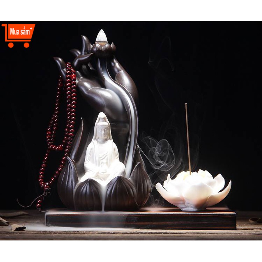 Thác khói trầm hương - Phật Thủ Quan âm tặng kèm 5 nụ trầm Việt tự nhiên
