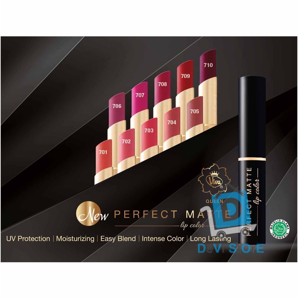 (hàng Mới Về) Son Lì Viva Nhiều Màu Sắc Thời Trang Tùy Chọn