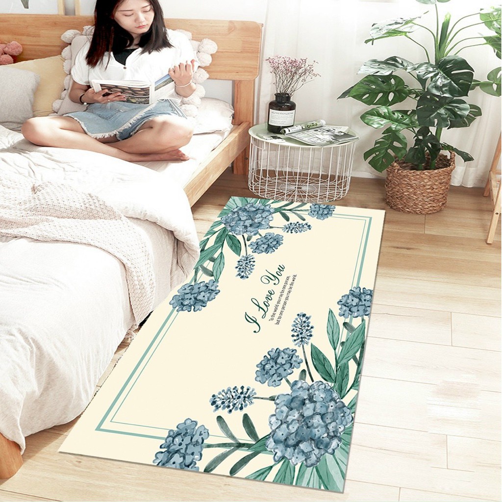 Thảm chân giường, thảm trải trang trí chân giường phòng ngủ chất vải bali cao cấp 80cm x 200cm