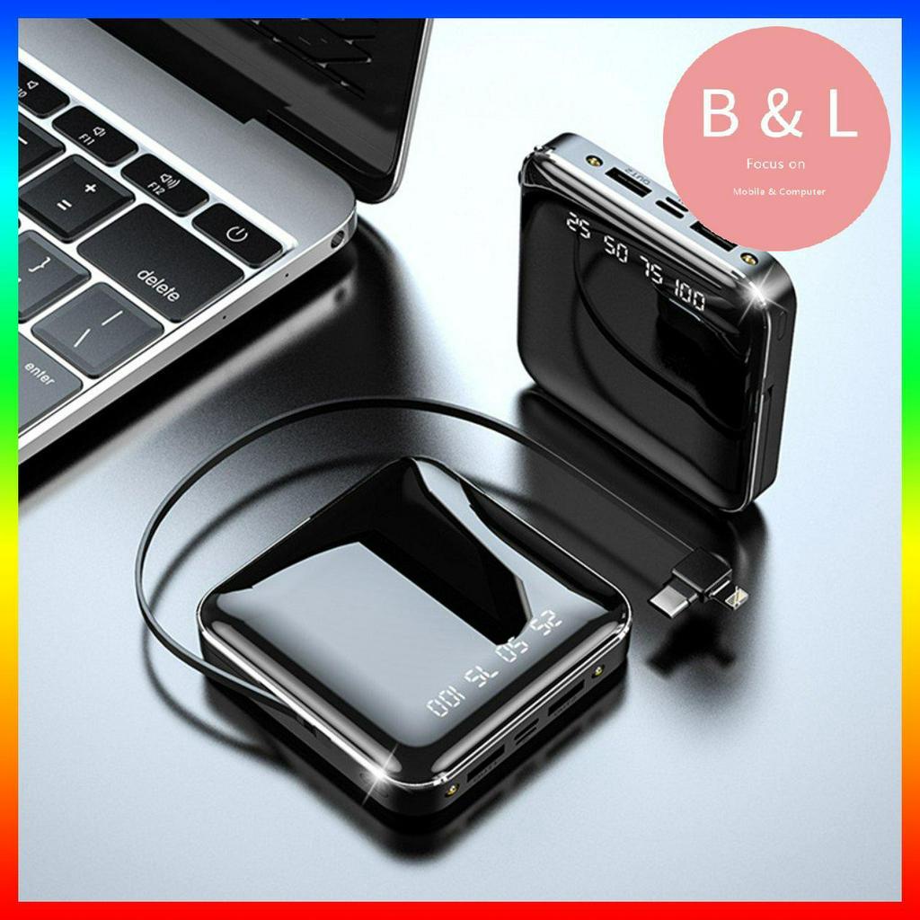 Pin Sạc Dự Phòng 10000mah 20000mah Nhỏ Gọn Có Màn Hình Hiển Thị Kỹ Thuật Số Tiện Dụng