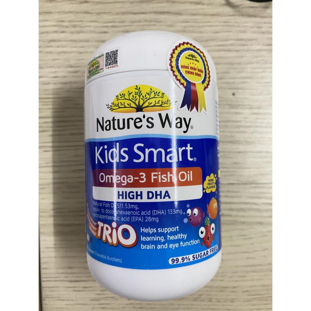 Natures Way Kids Smart Omega - 3 Fish Oil. Bổ Sung DHA,EPA Phát Triển Trí Não,Mắt Cho Bé Từ 6 Tháng