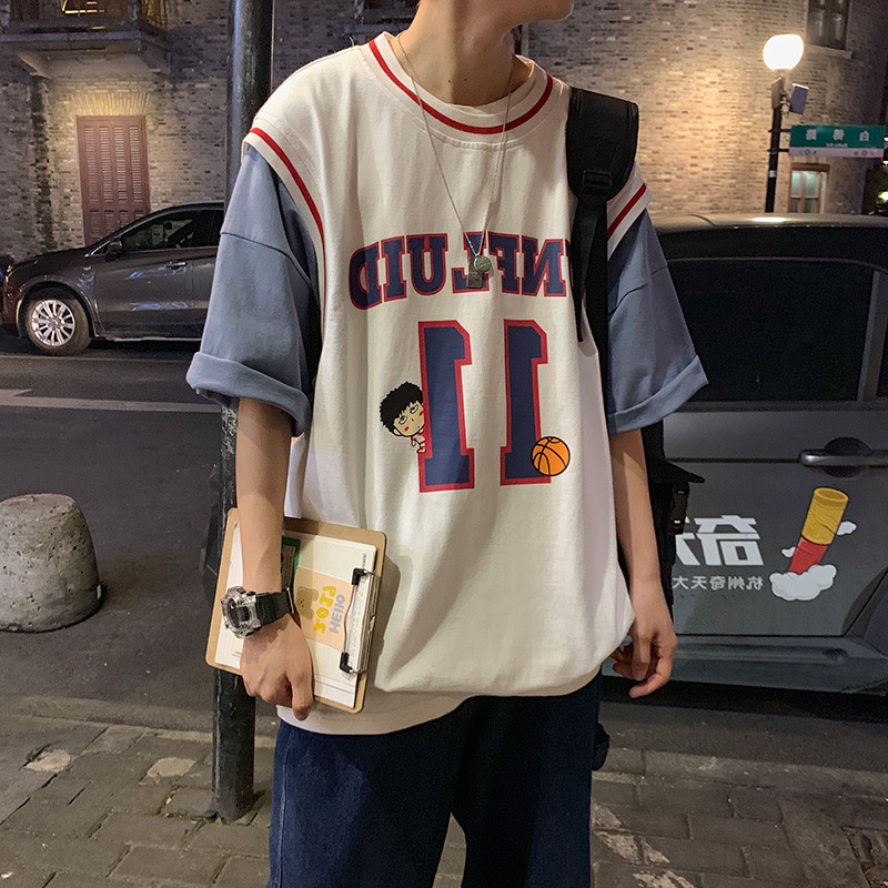 Áo tay ngắn phong cách Hong Kong thời trang độc đáo cho nam