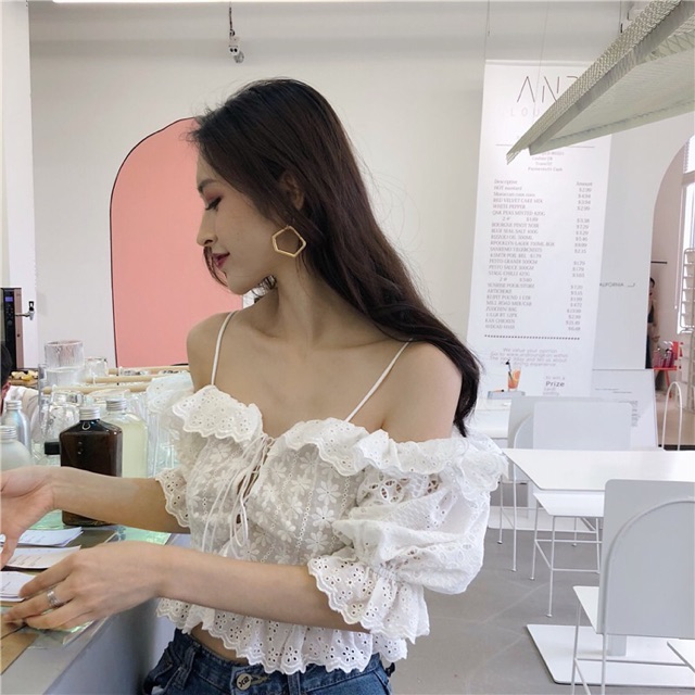 Áo xô crop top sexy (CÓ SẴN)