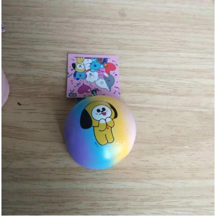 Đồ Chơi Squishy Hình Bánh Bao In Hình Bt21 Dễ Thương