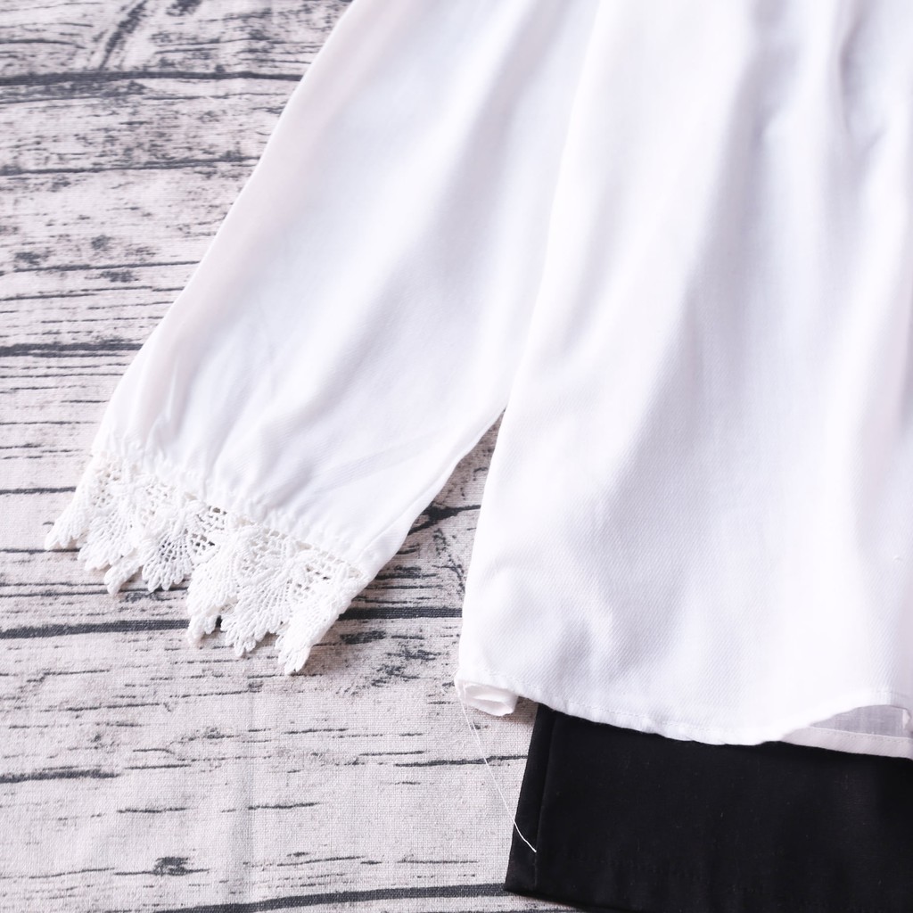 ÁO TAY BỒNG VAI ĐÁP VIỀN REN