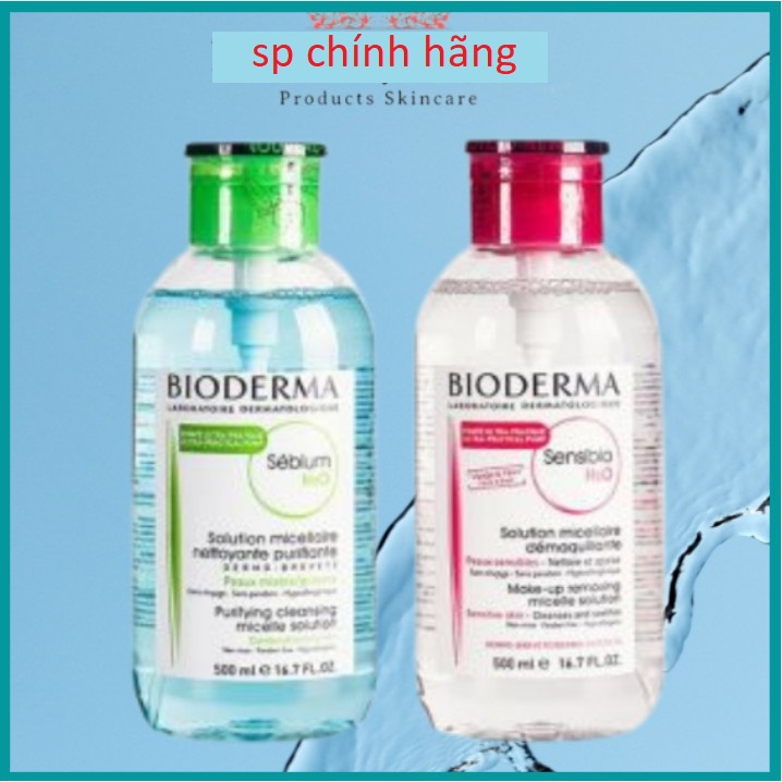 Nước tẩy trang bioderma 500ml dành cho da dầu, da mụn, da nhạy cảm