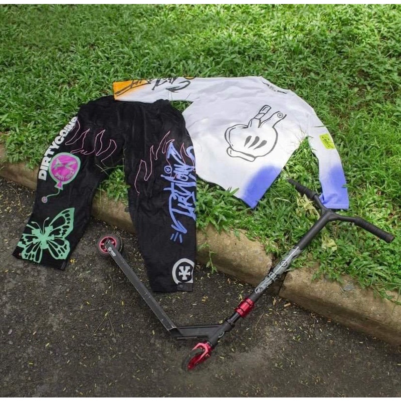 Quần Dirty Coins còn tag, tote đầy đủ.