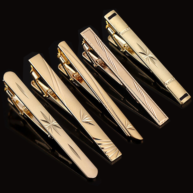 Kẹp cà vạt EFAN bằng đồng mạ vàng chống gỉ sét thời trang công sở đơn giản dành cho nam
