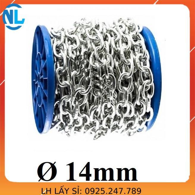 Dây xích sắt mạ kẽm phi 12 [ 12mm ] cáp thép giá sỉ