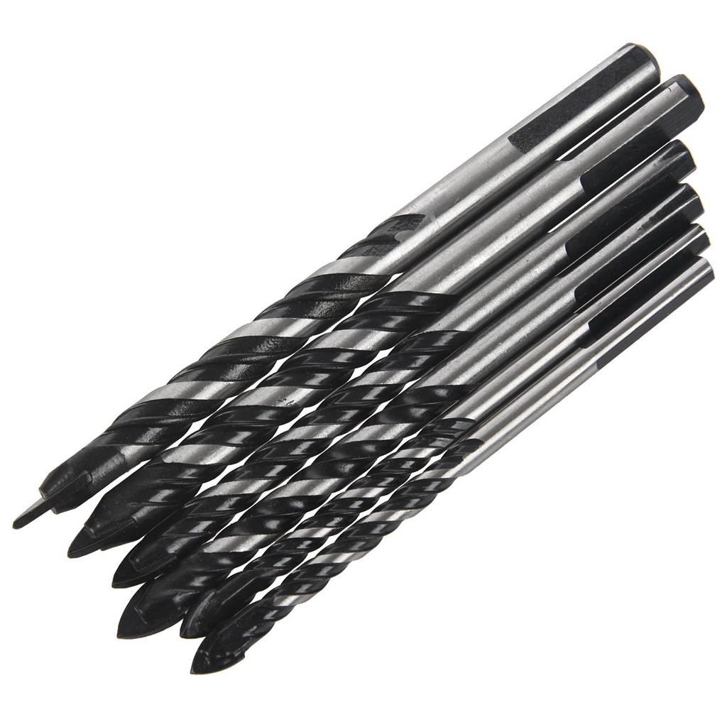 6PCS Ceramic Tile Drill Bits,Masonry Drill Bits Set for Glass, Brick, Concrete, Wood Tungsten Carbide Tip for Wall Mirror and Ceramic Tile with size 6, 6, 8, 8,10,12mm