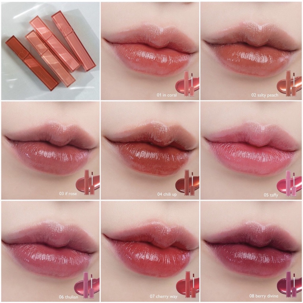 Son Tint Bóng, Siêu Lì Cho Đôi Môi Căng Mọng Romand Dewyful Water Tint 5g