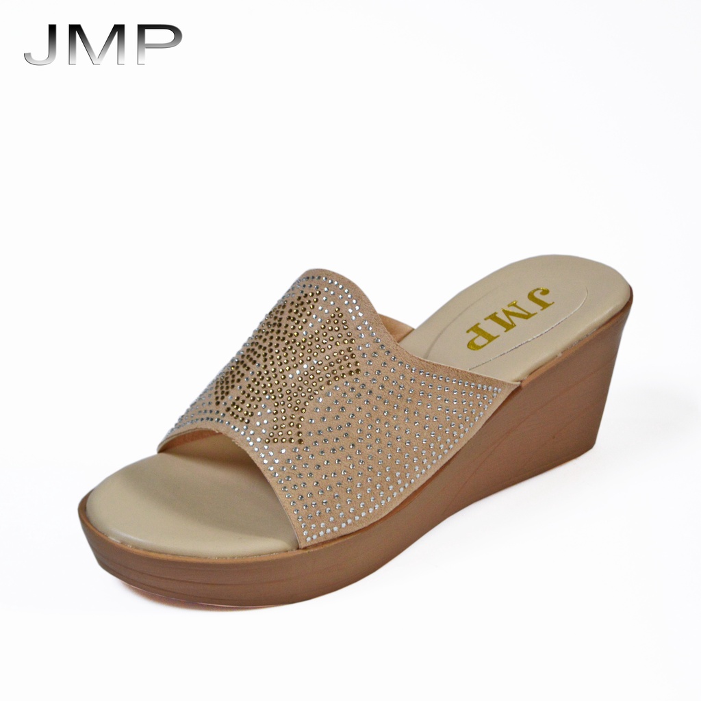 JMP - Dép Nữ Đế Xuồng Đính đá Cao 7cm Mã DE19