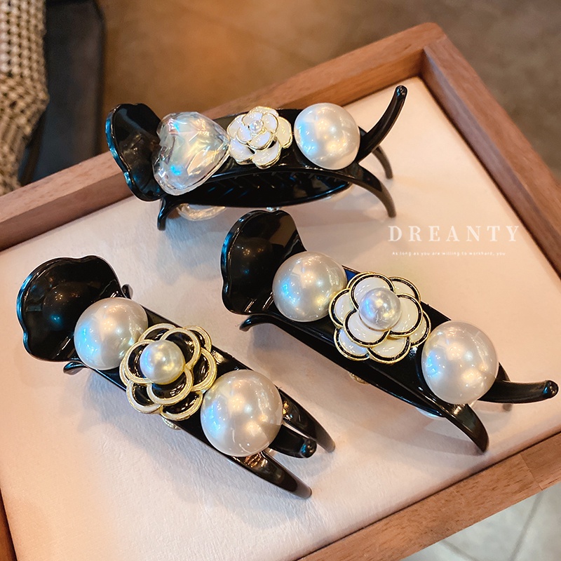 Kẹp Tóc Hình Hoa Đính Ngọc Trai Phong Cách Mori Hàn Quốc Thời Trang Cho Nữ