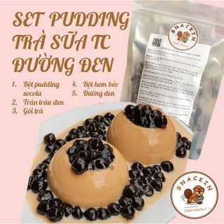 ĐỘC QUYỀN: Set làm pudding trà sữa trân châu đường đen, ăn vặt Snackin